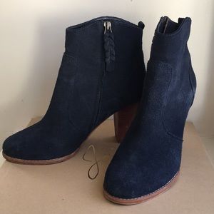 Joie Dalton Bootie in Denim Suede